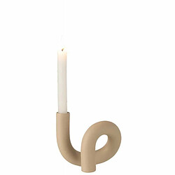 Paris Prix Bougeoir 1 Bougie Déco Torsion 17cm Beige