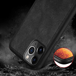 Wewoo Coque Rigide Pour iPhone 11 Pro antichoc TPU + étui de protection en cuir fait à la main noir pas cher