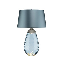 Elstead Lighting Lampe de table Lena Verre Verre teinté bleu / Nuance Bleu Canard