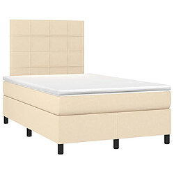 Avis Sommier à lattes,Cadre à lattes de lit et matelas et LED pour Adulte Crème 120x200cm Tissu -MN42212