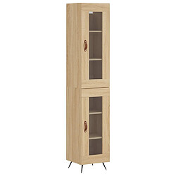 vidaXL Buffet haut Chêne sonoma 34,5x34x180 cm Bois d'ingénierie