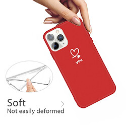 Avis Wewoo Coque Pour iPhone 11 Pro Love-heart Letter Pattern Colorful Frosted TPU Phone Housse de protection rouge