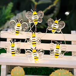 Avis Guirlande lumineuse décorative d'abeille, guirlande lumineuse alimentée par USB et à piles, 10 pieds 30 LED veilleuses avec télécommande et minuterie pour la chambre d'enfant, la cuisine, la fête, l'arbre de Noël