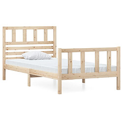 vidaXL Cadre de lit sans matelas bois massif 90x200 cm