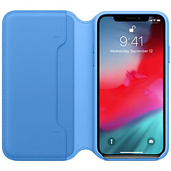 Avis Apple Étui de téléphone portefeuille Leather Folio pour l'iPhone Xs / X - Cornflower