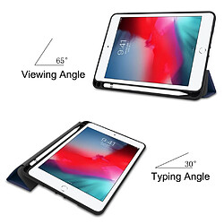 Avis Etui en PU trépied pliable avec fente pour stylo violet foncé pour votre Apple iPad mini (2019) 7.9 pouces/iPad mini 4