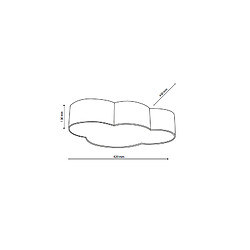 Hemerane Plafonnier nuage - h13cm - 4 x E27- modèle CLOUD de TK LIGHTING pas cher