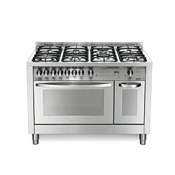 Lofra PD126GV+E/2Ci Four et Cuisinière 124L Gaz Aucun Gril Fonte Acier Inoxydable Argent