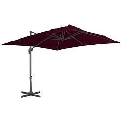 Maison Chic Parasol Jardin | Parasol déporté avec mat en aluminium bordeaux 300x300 cm - GKD46340