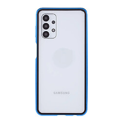 Coque en métal Cadre d'adsorption magnétique bleu pour votre Samsung Galaxy A32 5G