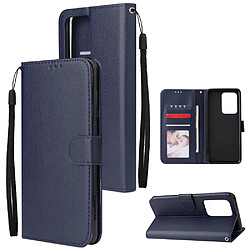 Etui en PU avec lanière bleu pour votre Samsung Galaxy S20 Ultra