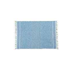 Alter Tapis moderne Ontario, style kilim, 100% coton, bleu, 200x140cm