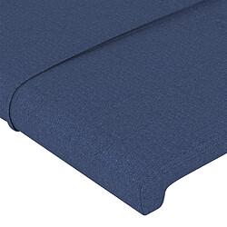 Acheter vidaXL Tête de lit à LED Bleu 200x5x118/128 cm Tissu