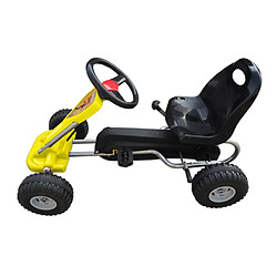 vidaXL Kart à pédales Jaune