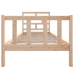 Avis vidaXL Cadre de lit sans matelas bois massif 90x200 cm