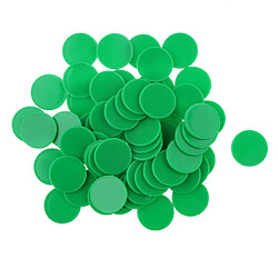 100x 25 Mm En Plastique Casino Jetons De Poker Bingo Marqueurs Jeton Jouet Cadeau Vert Foncé