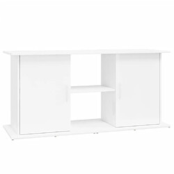 vidaXL Support d'aquarium blanc brillant 121x41x58cm bois d'ingénierie