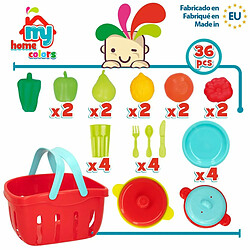 Color Baby Set de jouets alimentaires Colorbaby Linge et ustensiles de cuisine 36 Pièces (12 Unités) pas cher