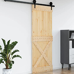 Avis vidaXL Porte NARVIK 85x210 cm bois massif de pin