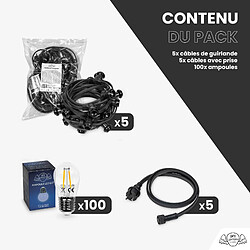 Acheter SkyLantern Guirlande Guinguette 50M Filament LED 100 Bulbes