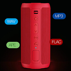 Avis General Haut-parleur Bluetooth, haut-parleur avec un son puissant de 10 W et des basses plus profondes, 12 heures de lecture, étanche IPX6, couplage Bluetooth 5.0 TWS Double couplage, haut-parleur portable pour le camping à la plage (rouge)