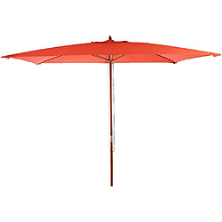 Decoshop26 Parasol de jardin 2x3m polyester/bois 6kg terracotta 04_0003819