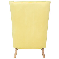 Beliani Fauteuil ONEIDA Velours Jaune pas cher