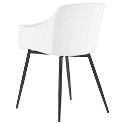 Beliani Chaise de salle à manger Set de 2 Blanc FONDA pas cher