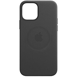 Apple Coque Leather MagSafe pour l'iPhone 12 (Pro) - Black