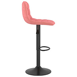 Acheter vidaXL Tabourets de bar lot de 2 rose velours