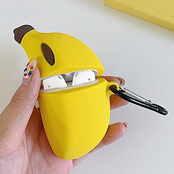 Wewoo Coque Ecouteurs sans fil avec étui de protection en silicone banane pour Apple AirPods 1/2