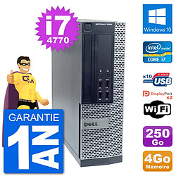 PC Dell OptiPlex 7020 SFF Intel i7-4770 RAM 4Go Disque Dur 250Go Windows 10 Wifi - Occasion