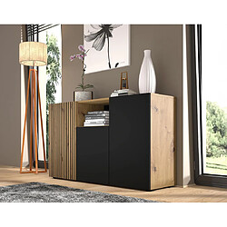 Avis Bestmobilier Ozzy - buffet bas - bois et noir - 135 cm