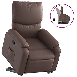 vidaXL Fauteuil inclinable marron similicuir