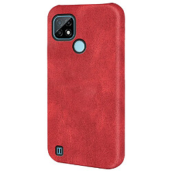 Coque en TPU + PU anti-griffes, rouge pour votre Realme C21