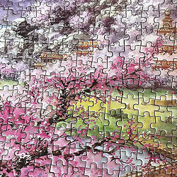 Universal Puzzle paysage en bois cerisier puzzle pour assemblage adulte puzzle jouet enfant