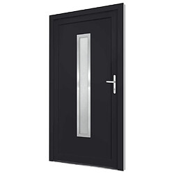 Avis vidaXL Porte d'entrée anthracite 108x208 cm PVC