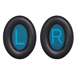 INF Coussinets d'oreille de haute qualité pour écouteurs Bose QC 35/25/15, 1 paire Black+Blue