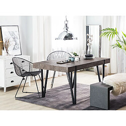 Beliani Table 180 x 90 cm bois foncé et noir ADENA