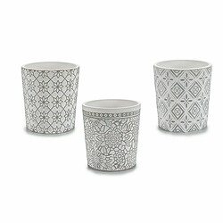 Avis Ibergarden Cache-pot Modèle Blanc Gris Céramique 12,3 x 12 x 12,3 cm (144 Unités)