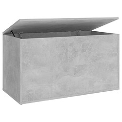 vidaXL Coffre de rangement Gris béton 84x42x46 cm Bois d'ingénierie