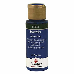 Rayher Peinture acrylique tous usages mat 59 ml - Bleu azur