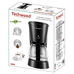 Techwood Cafetière électrique 6 tasses Capacité : 750 ml anti-gouttes 650W noir