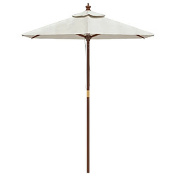 Avis Maison Chic Parasol Jardin | Parasol de jardin avec mat en bois sable 196x231 cm - GKD34524