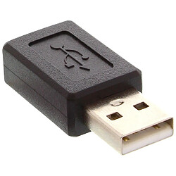 Adaptateur USB 2.0, InLine®, prise A sur Mini-5pin prise femelle