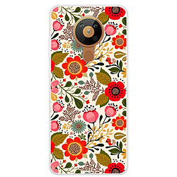 Coque en TPU impression de motifs souple fleurs rouges pour votre Nokia 5.3