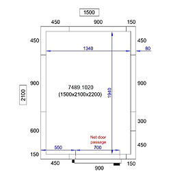 Acheter Chambre Froide Négative Pro Line Avec Groupe Négatif - Hauteur 2200 mm - Combisteel