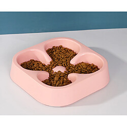 Universal Pet Slow Food Bowl aide à prolonger leur temps de manger-Rose