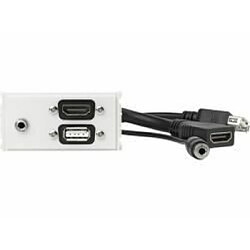 Outlet Panel HDMI, USB 2.0, 3,5mm Audio For Schneider / Thorsman CYB, TEK, Optiline system or surface wall mounting.