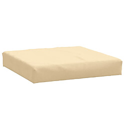 vidaXL Coussin de palette beige mélangé 60x60x10 cm tissu